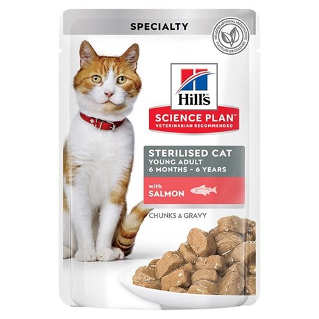Hills Gravy Somonlu Kısırlaştırılmış Kedi Konservesi 85 Gr