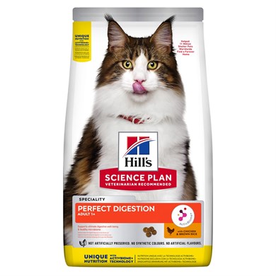 Hill's Science Plan Perfect Dıgestıon Yetişkin 1+ Tavuklu Ve Kahverengi Pirinçli Kedi Maması 1,5 Kg
